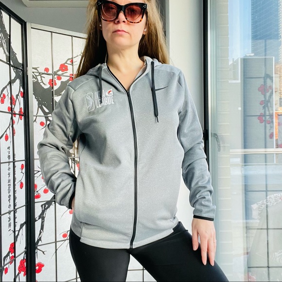 Nike NBA League Nike Hood Ribbed Textured Fleeced Jacket - Picture 14 of 17